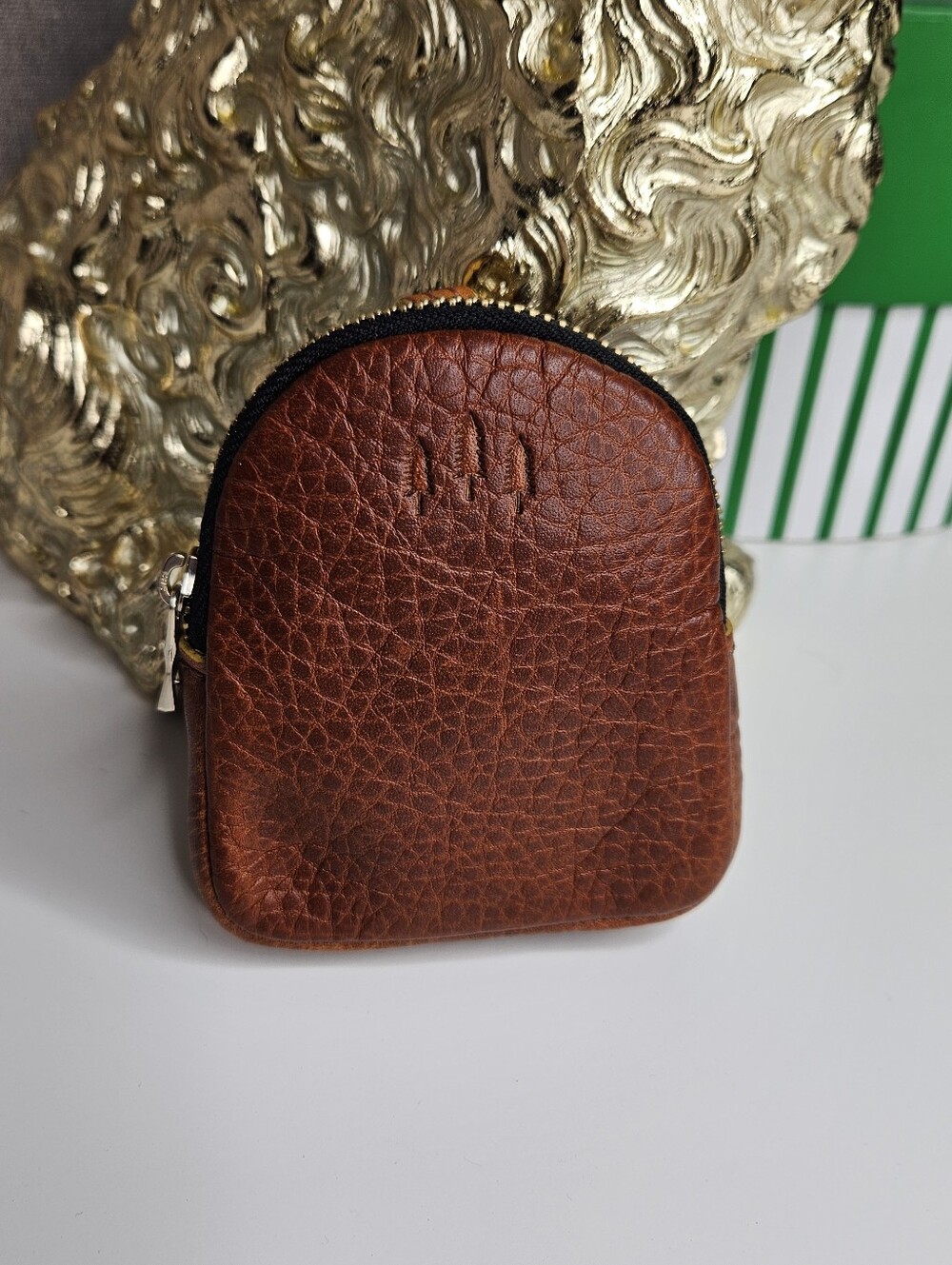 Portland Leather Goods Itsy Bitsy Pouch Sienna Brown - Picture 9 of 9